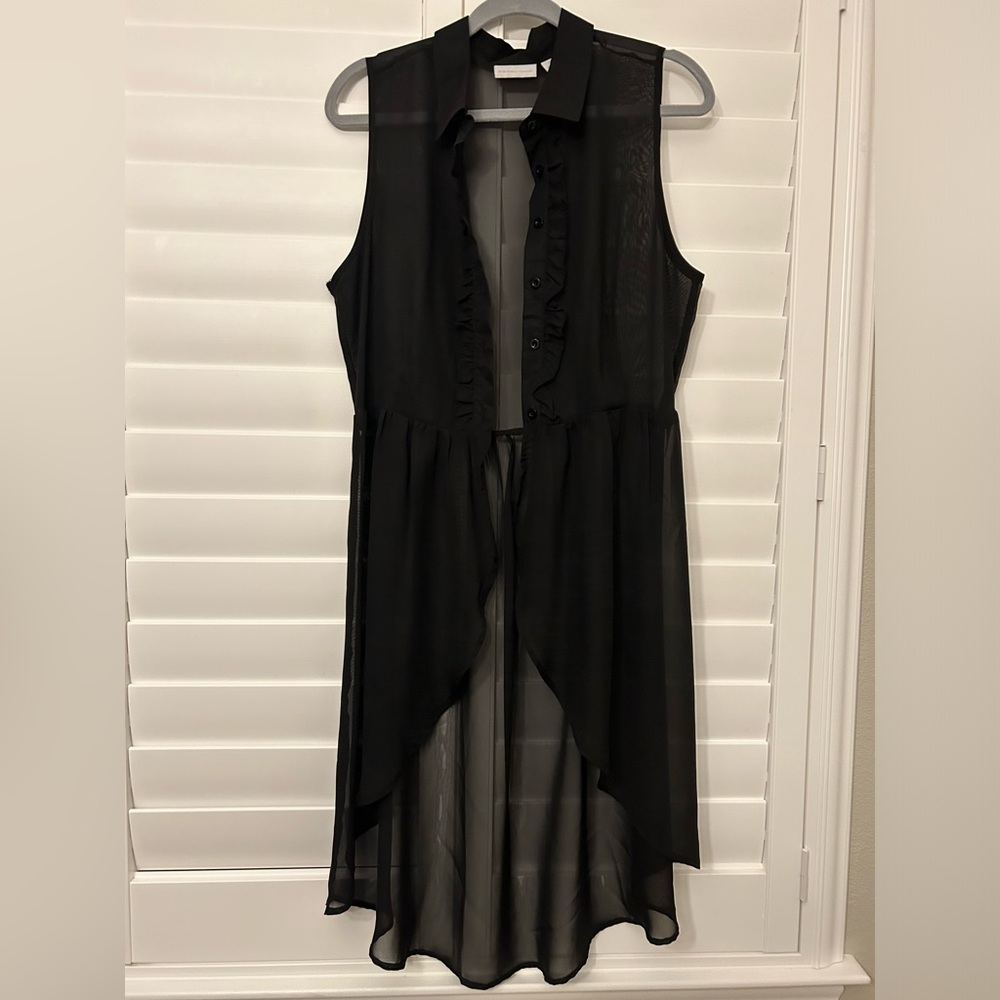 New York & Company Black High/Low Blouse - Picture 6 of 6